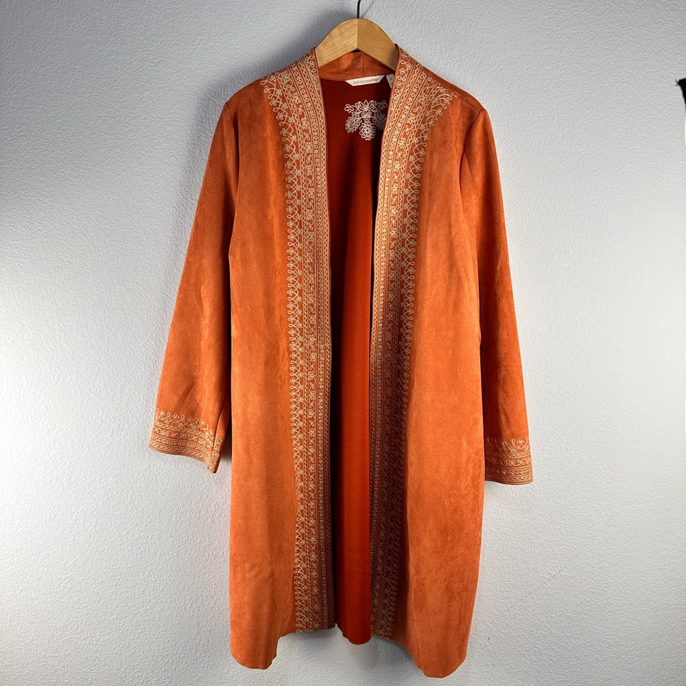Soft surroundings Embroidered Leona Duster Jacket Sz L